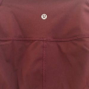 Lululemon burgundy crop pant